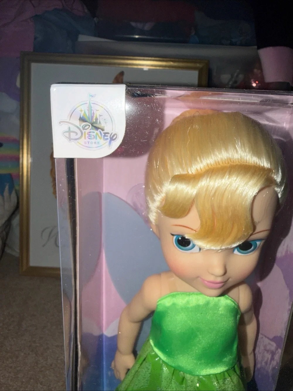 NIB Disney Store Tinker Bell Doll in Green Dress